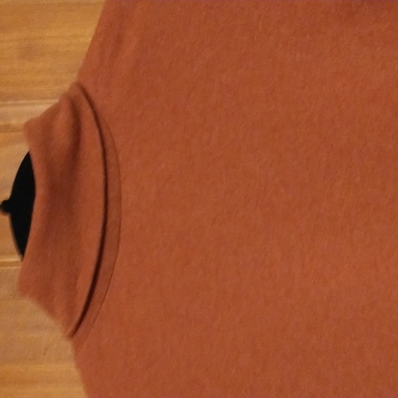 Woolrich woman's size M cotton long sleeve turtle neck top, clay heather tagless - Picture 5 of 12